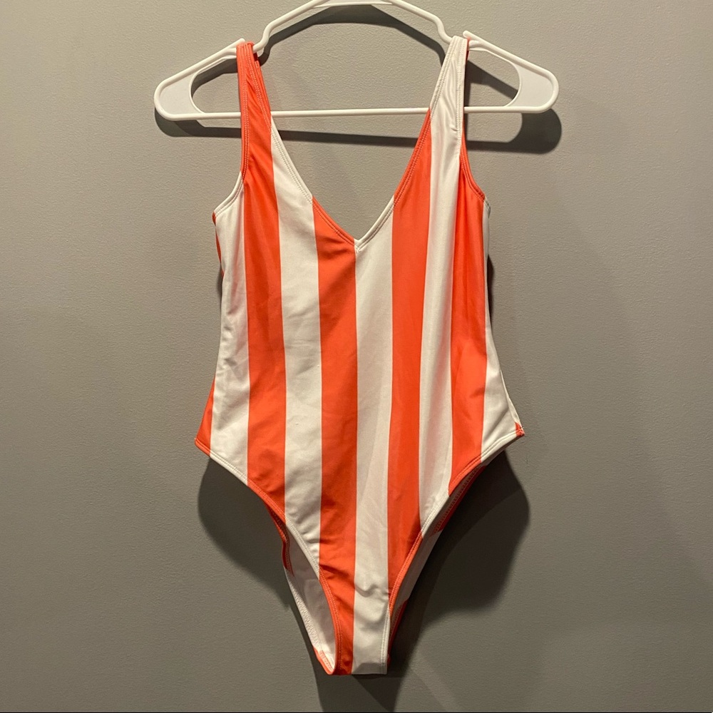 ASOS peek & beau striped swimsuit